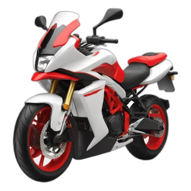 Moto super motars rouge et blanche sticker