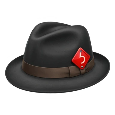 a fedora with a red cancel sign over it sticker