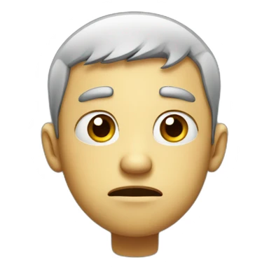 a cartoon character with a sad look on his face sticker