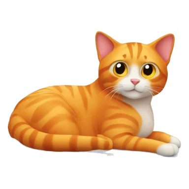 Orange cat on vacation  sticker