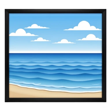 view from a white window - sea sticker