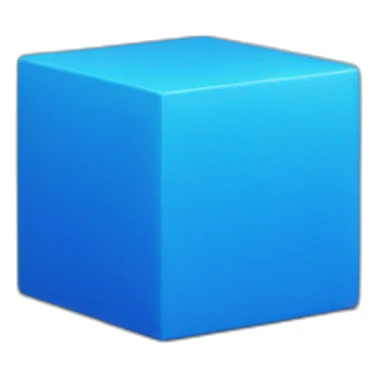 Blue cube sticker