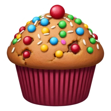 burgundy muffin candy on top sticker