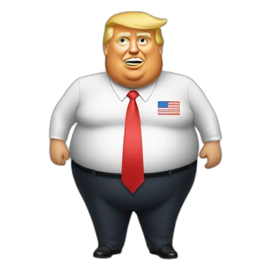 Trump-fat-with-saussage sticker