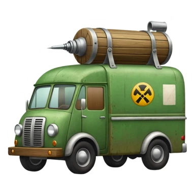 SuperBugman’s exterminator antique moving van  sticker
