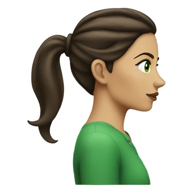 Brunette Model Green eyes Profile Picture  sticker