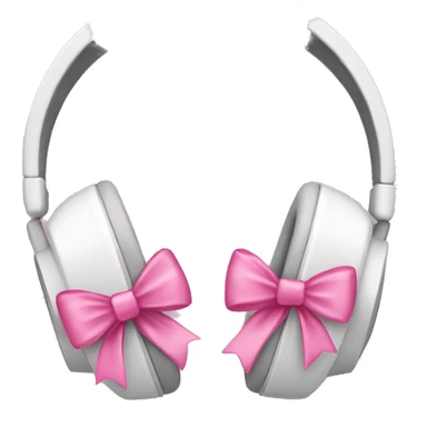 white headphones with pink bows sticker
