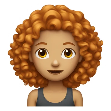 ginger curly girl sticker