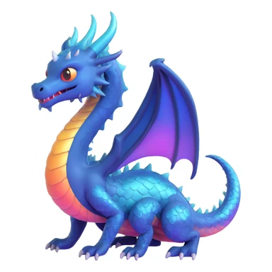 black iridescent dragon sticker