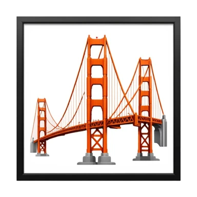 Golden Gate Bridge 🌉 in frame sticker