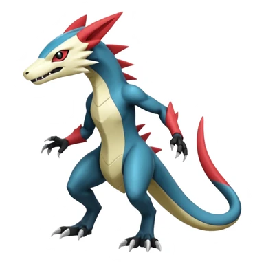 Shiny Cool Futuristic Smooth Salandit-Guilin-Zeraora-Lombax-Sergal-Zangoose-Cyclizar-Genesect-Pokémon, full body sticker