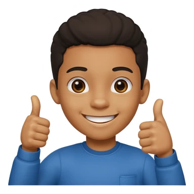 Creat light black kid with this "👍" reaction sticker