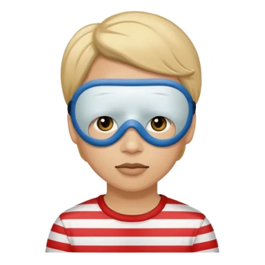 A theif robber emoji,Stripped shirt.eye mask. sticker