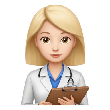 female character with a clipboard, professional appearance sticker