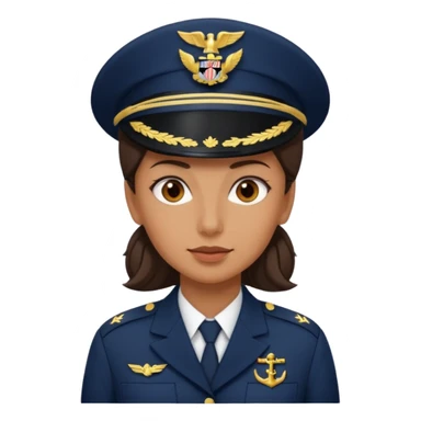 Female navy soldier, old face. sticker