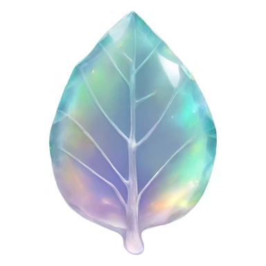 opal crystal gemstone leaf five point  sticker