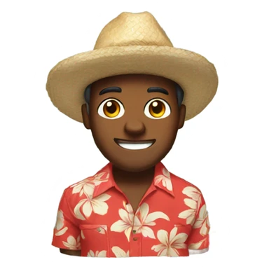 Buckeye in a Hawaiian shirt  sticker