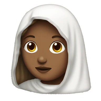 the Virgin Mary with brown hair sticker