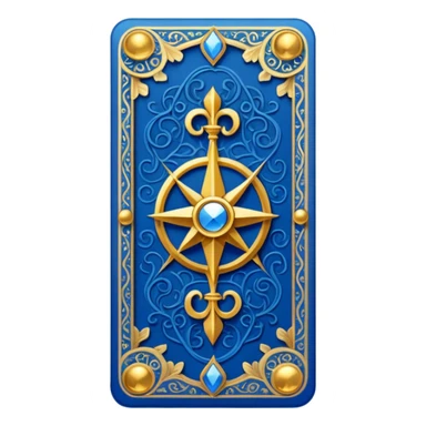 Blue taro card sticker