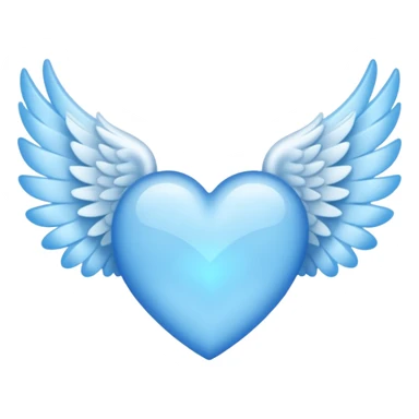 angelwings with blue hart  sticker