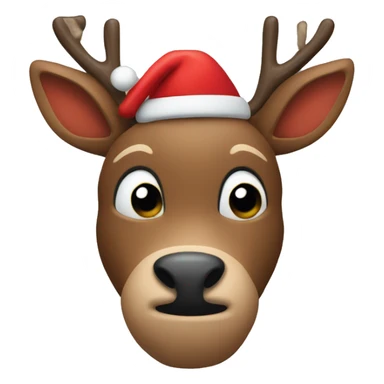Rudolph, the red nose, reindeer sticker
