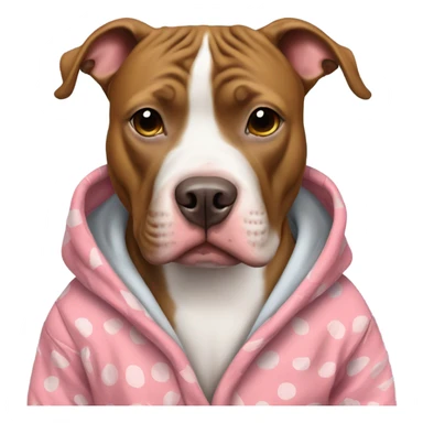 Pit bull wearing pajamas sticker