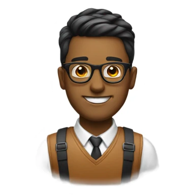 nerd emoji with the low taper fade sticker