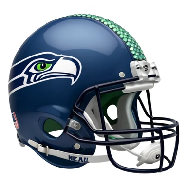 NFL Seahawks helmut with diamond bling  sticker