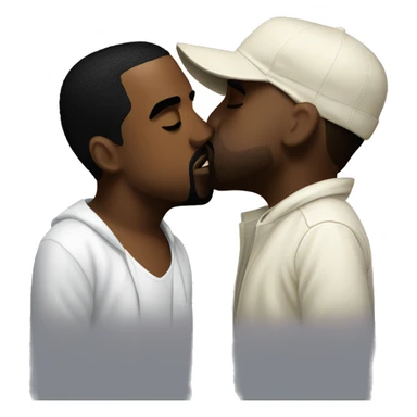 kanye west kissing p diddy sticker