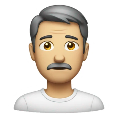 sad working man sticker