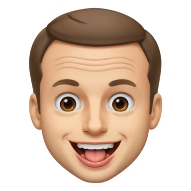 macron qui tire la langue sticker