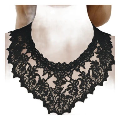Black lace choker necklace sticker