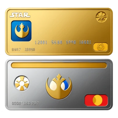 Star wars credits currency like a card sticker