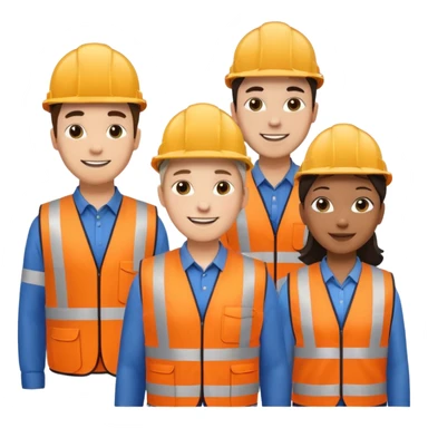 group of multiracial railway engineers sticker