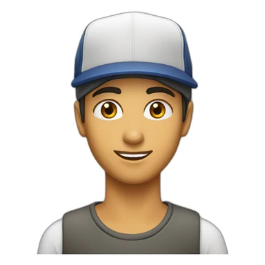 Jeune de banlieue arabe avec une casquette sticker