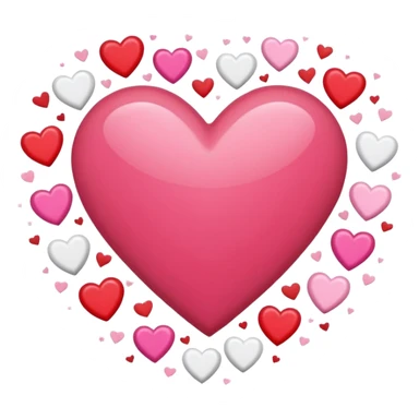 The flash surrounded with love hearts sticker