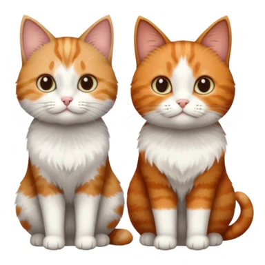 3 different coloured tiny short haired cats, including a dark grey and white cat, a ginger and white and a brown tabby and white sticker