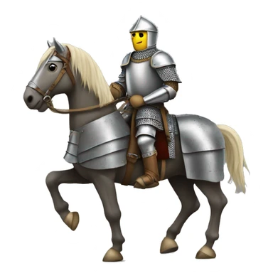 an medieval  knight on  a horse,full armored sticker