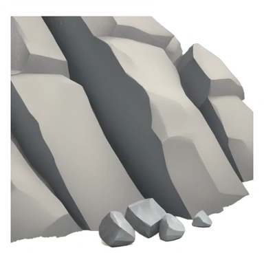 rocks tumbling down slope sticker