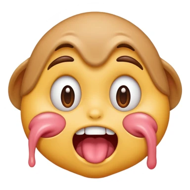 Hungry drooling emoji sticker