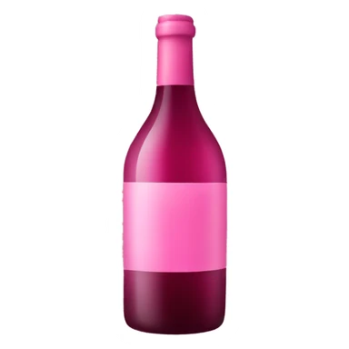 Pink wine bottle sticker