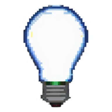 LED light bulb glowing sticker