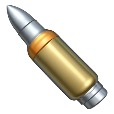 a single bullet sligly ratated to the right side sticker