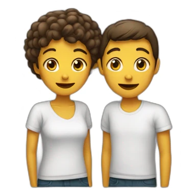 2 personnes qui s embrassent sticker