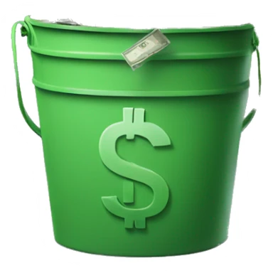 It’s raining money that falls in a bucket sticker