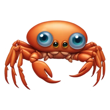 Crab with eyeballs sticker