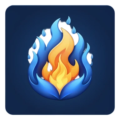 can you make me a dark blue fire emoji that i can just copy and past pls sticker