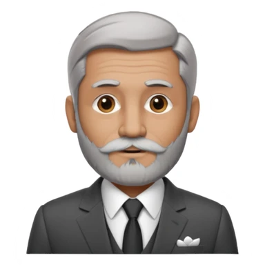 Slightly gray with frencb beard graying indian guy in suit with a bentley names professor bw tlt sticker