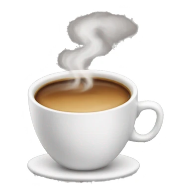 Steaming coffe cup sticker