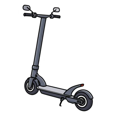 electric scooter with wheels sticker